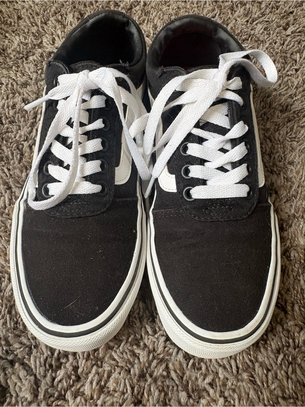 Vans Black and White Low-Top Sneakers